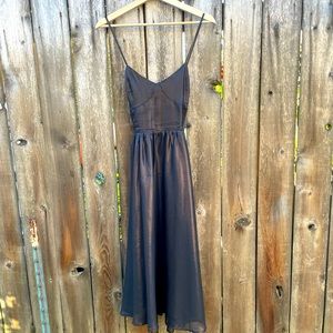 Metallic grey bustier party dress, UO size 8.